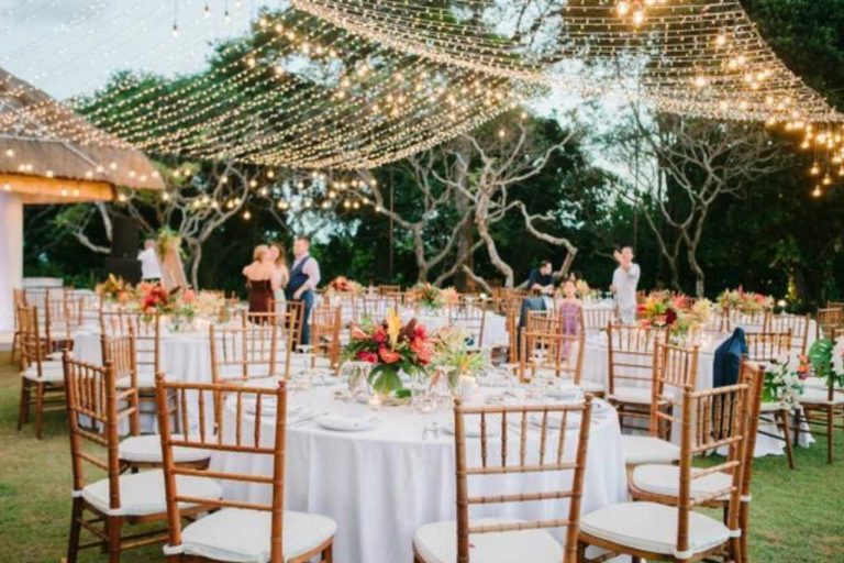 Mesmerizing fairy lights at a wedding reception in Glenelg